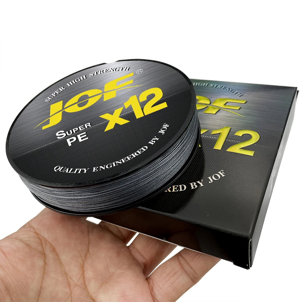 JOF X12 línea de pesca trenzada de 12 hebras resistente a la abrasión 100M300M multifilamento 100% alambre de PE aparejos de pesca de agua dulce y salada - imagen 3