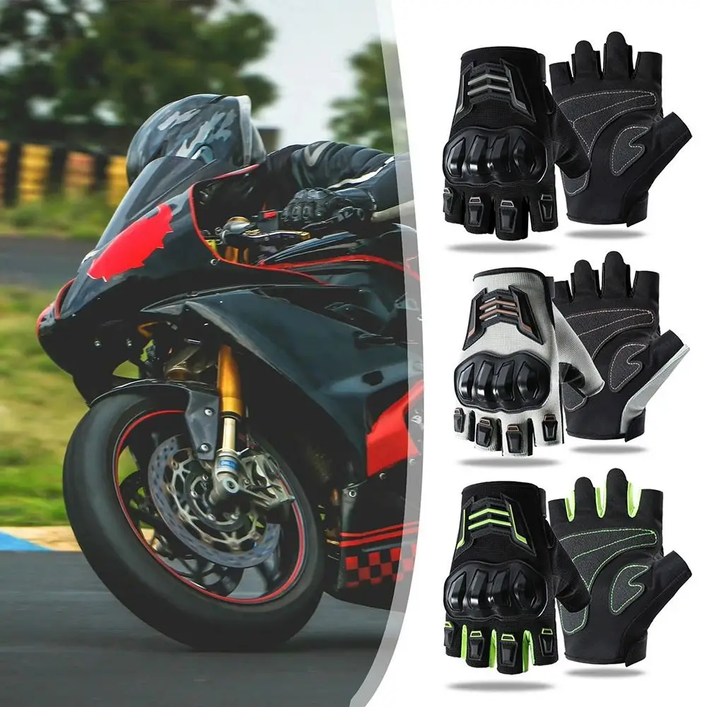 1 par de guantes de media motocicleta, guantes de ciclismo transpirables anticaída, guantes de conducción antideslizantes resistentes al desgaste para hombres y mujeres - imagen 4
