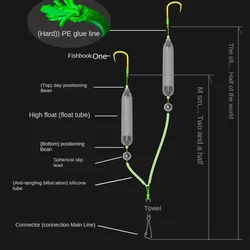 30 Uds. Aparejos de pesca de 3 tamaños, anzuelo flotante Anti inferior, anzuelo de pesca de carpa listo para usar, tubo de flotabilidad, suspensión de plástico