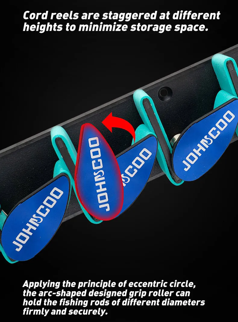 Estante de almacenamiento para caña de pescar, soportes verticales para caña de pescar, herramientas de almacenamiento, 4 colores - imagen 3