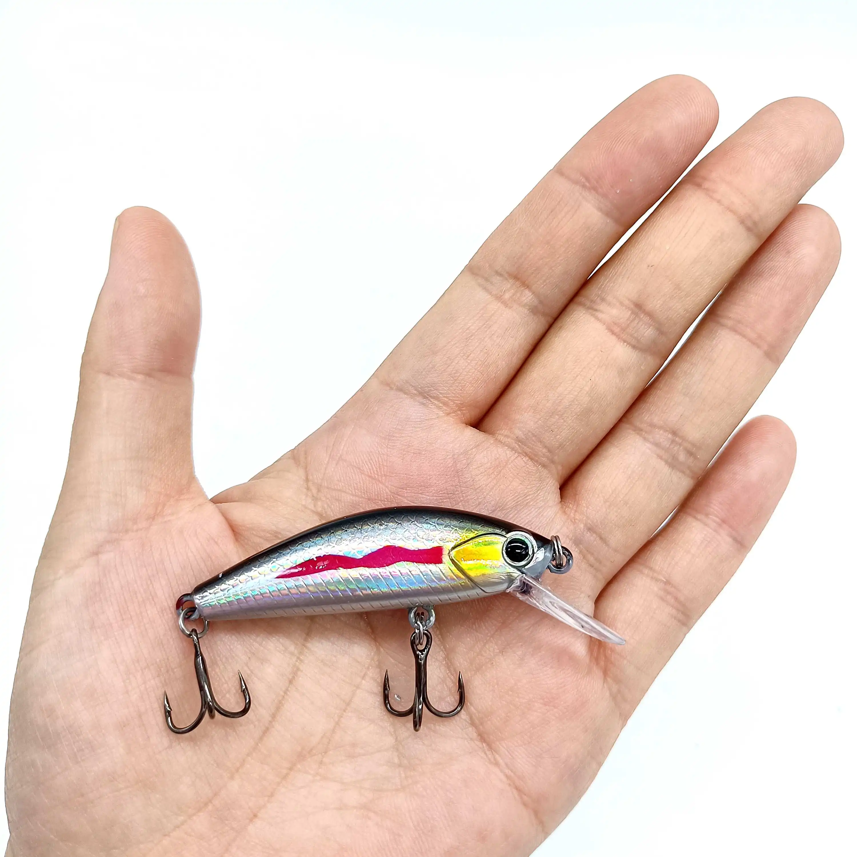 DUODUOYU-SEÑUELOS DE PESCA DE pececillos, cebos artificiales de 11g/55mm, Crankbait Isca, para lubina, perca, Lucio, trucha, 1 piezas, nuevo - imagen 2
