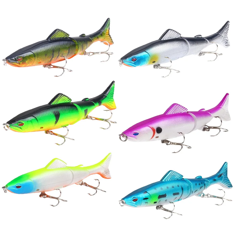 1 Uds cebo conjunto Swimbait Wobbler 130mm 18g señuelo de pesca cebo duro Artificial Minnow Crankbait lubina perca aparejos de pesca - imagen 5