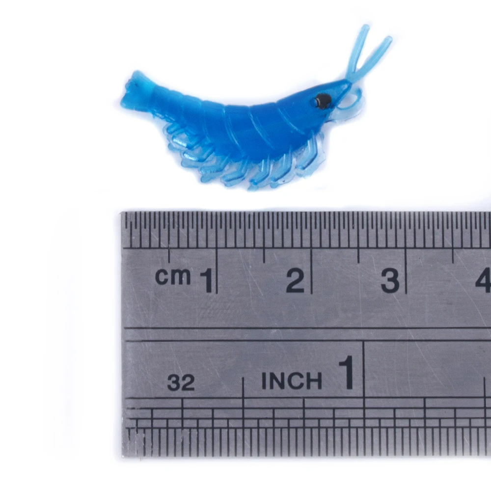 20 piezas Señuelos de pesca de camarones de silicona suave de 3,7 cm 0,3g pequeño cebo de pesca de agua dulce para camarones carpa Lucio pesca de lubina - imagen 4