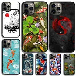 Funda de teléfono japonesa Koi Fish para iPhone 17 Air 15 16 14 11 12 13 Pro MAX Plus