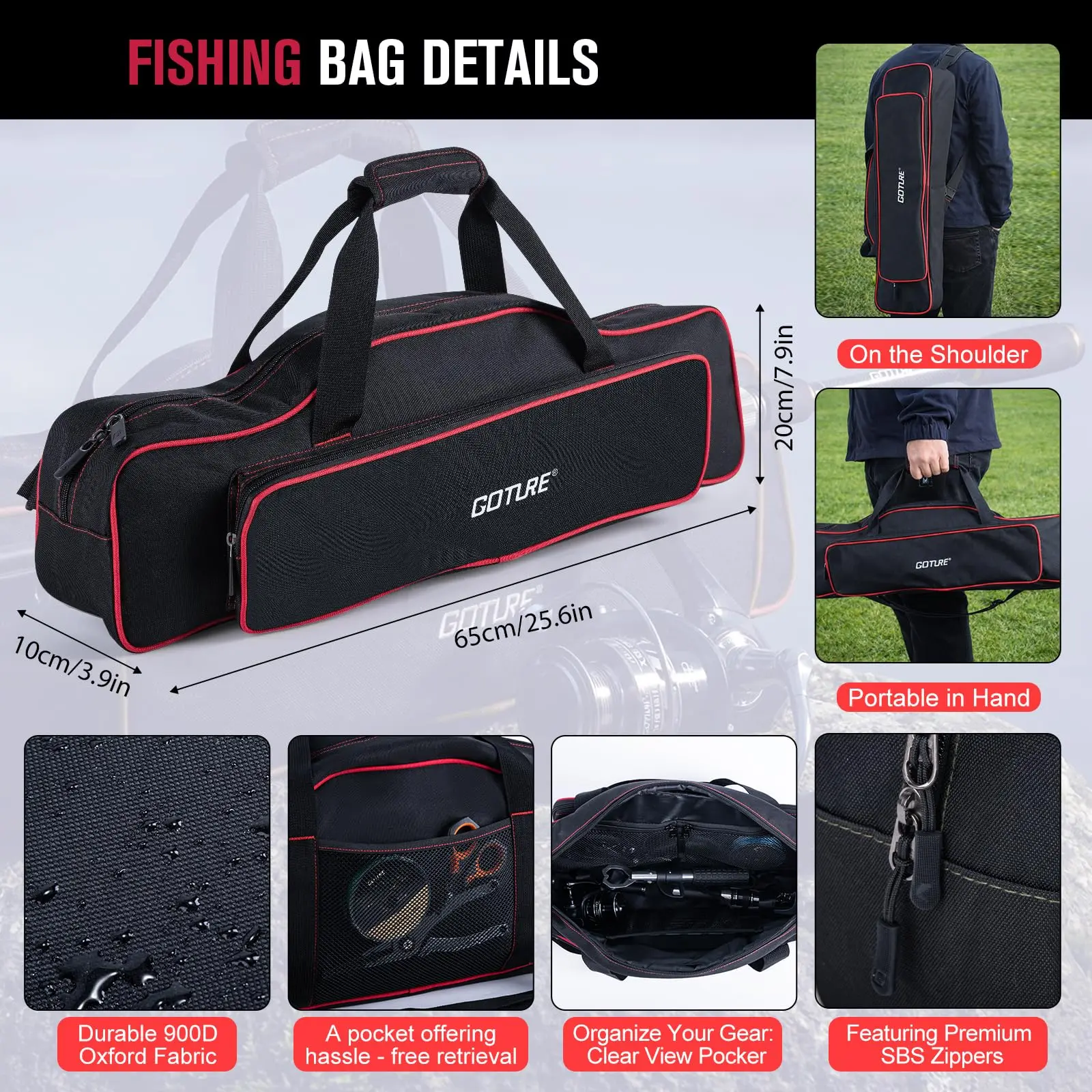 Combo spinning Goture – Caña 2.1m, carrete 3000 y bolsa de viaje - imagen 5