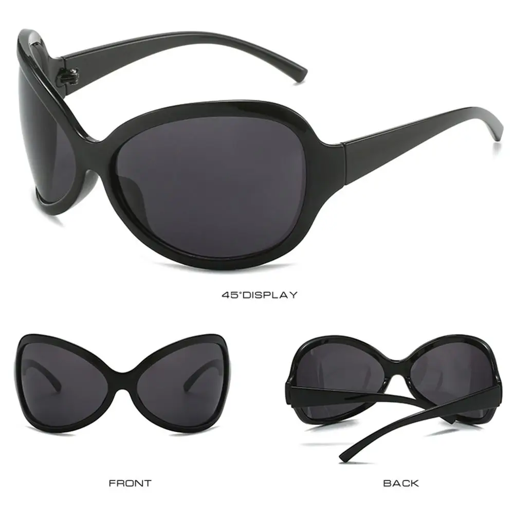 Gafas de sol deportivas de gran tamaño para hombre y mujer, lentes de sol de estilo Hip Hop, góticas, decorativas de viaje, Y2K - imagen 4