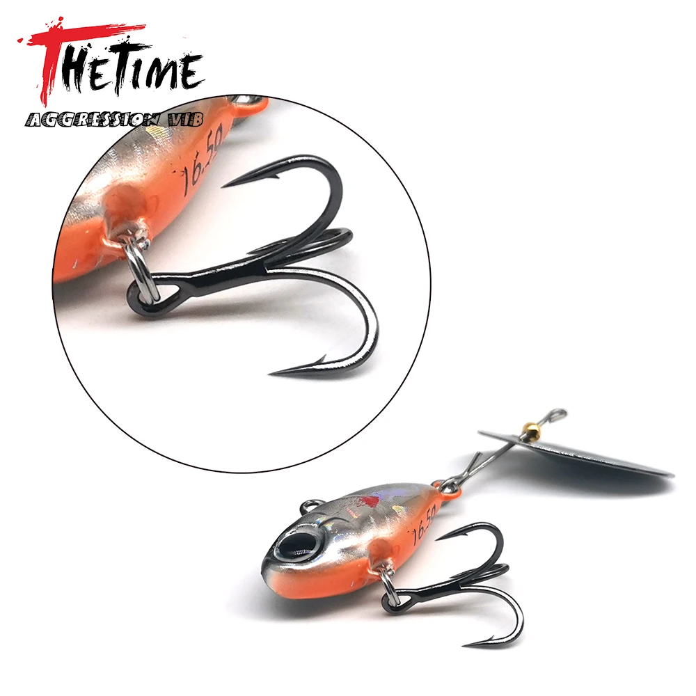 Señuelos DouDou Metal VIB 7/12,5/16,5g cuchara giratoria cigarra vibración plantilla Artificial cebo para lubina pesca Wobblers - imagen 5