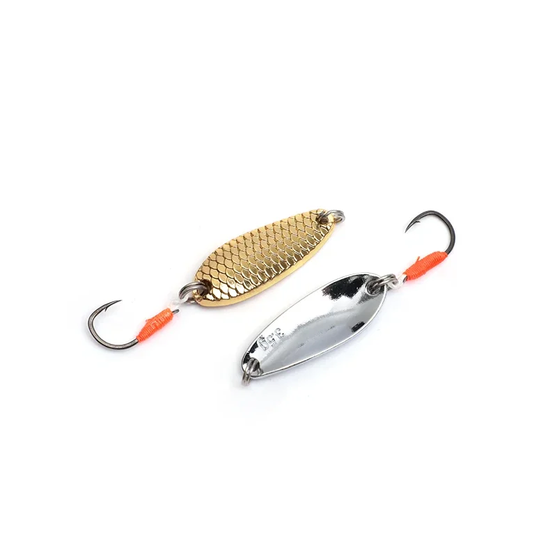 Nuevo Mini señuelo de Pesca 2,5g 3,5g cuchara señuelos de Metal Spinnerbait Minnow pez pequeño anzuelo único plantilla corriente trucha cebos Pesca caliente - imagen 3