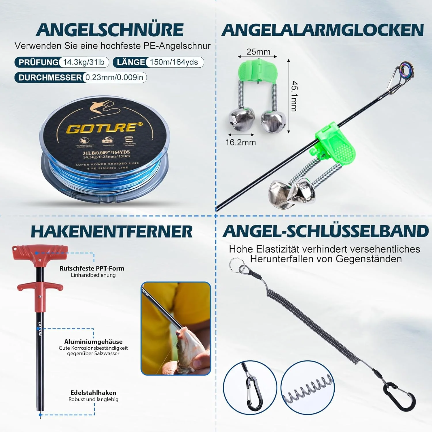 Kit Pesca Goture - Caña Telescópica Carbono con Carrete y Accesorios - imagen 4