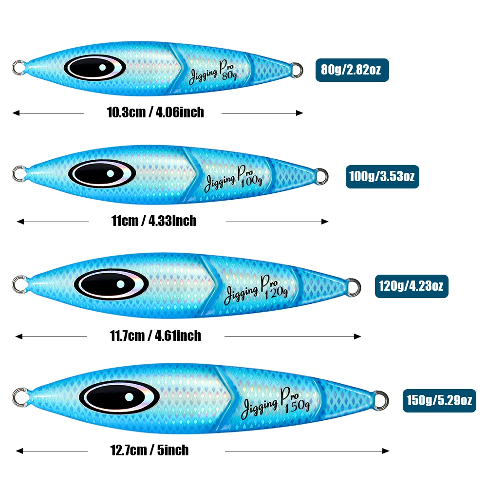 JIGGING PRO 80g 100g 120g 150g Cranky señuelo de Jigging lento pesca en agua salada plantillas lentas plantilla de Metal plantillas de pesca de mar - imagen 3