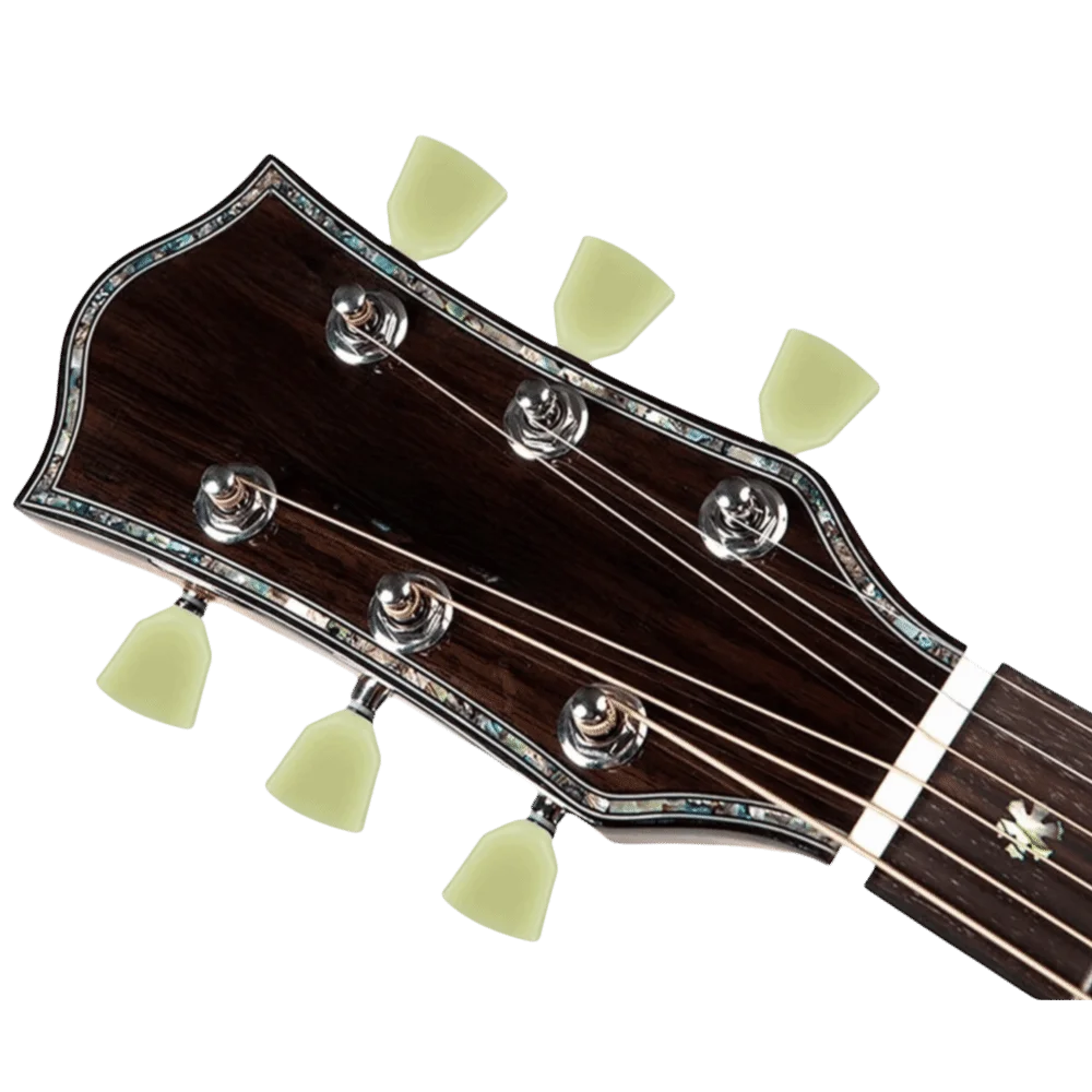 6 clavijas de afinación de guitarra verde/verde/negro ​ Con casquillos y tornillos ​   Botones de afinación ​ ​ Botones de cabezales de máquina ​   Perillas de repuesto - imagen 2