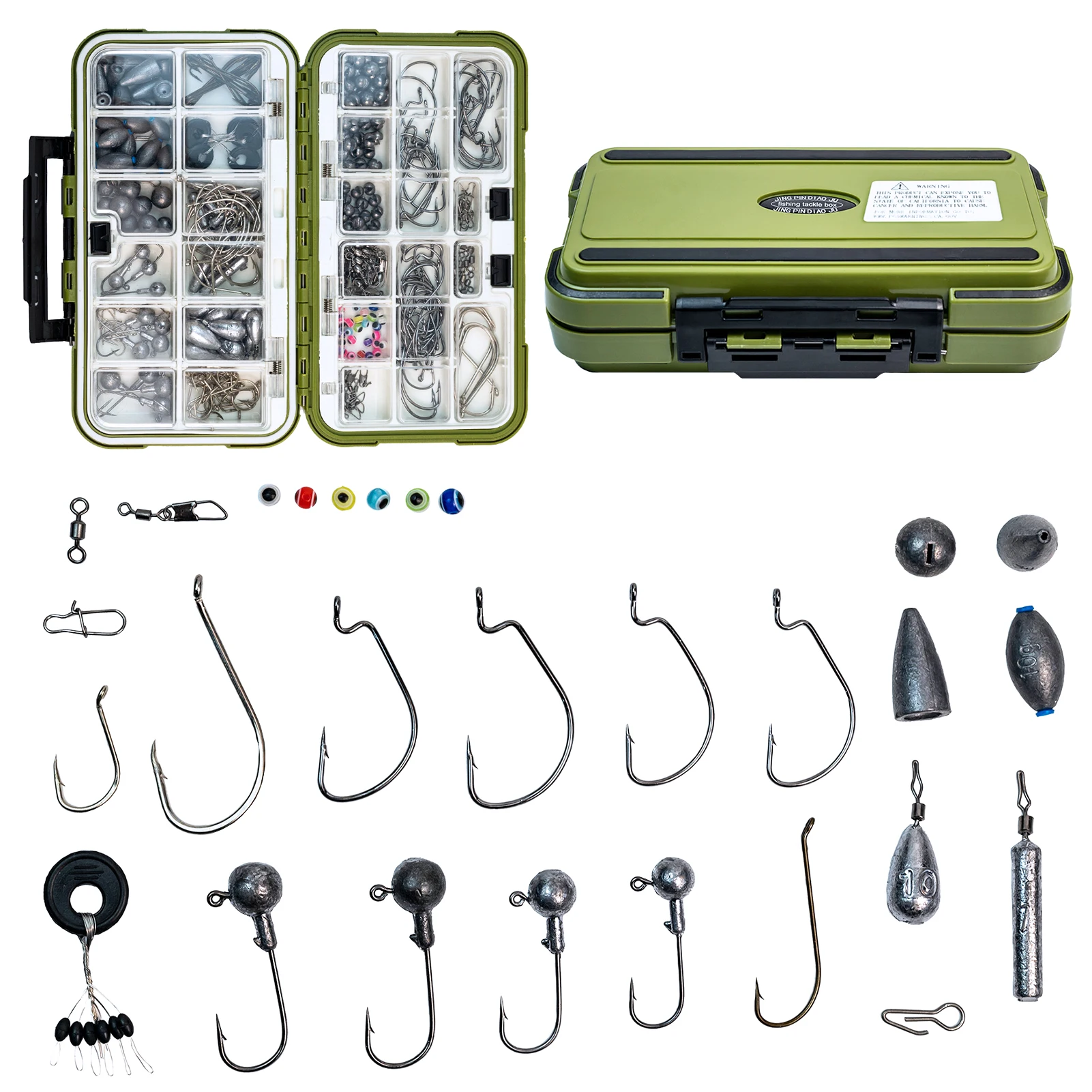 Kit de plomos y giratorios para pesca con jig head Free Fisher – Caja de aparejos - imagen 3