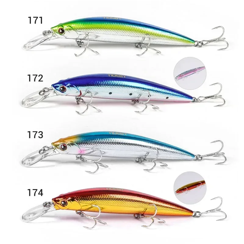 NOEBY 110mm 36g Señuelos de Pesca de pececillo de hundimiento pesado Wobblers rodante cebos duros artificiales Jerkbait para señuelo de pesca de lubina - imagen 5
