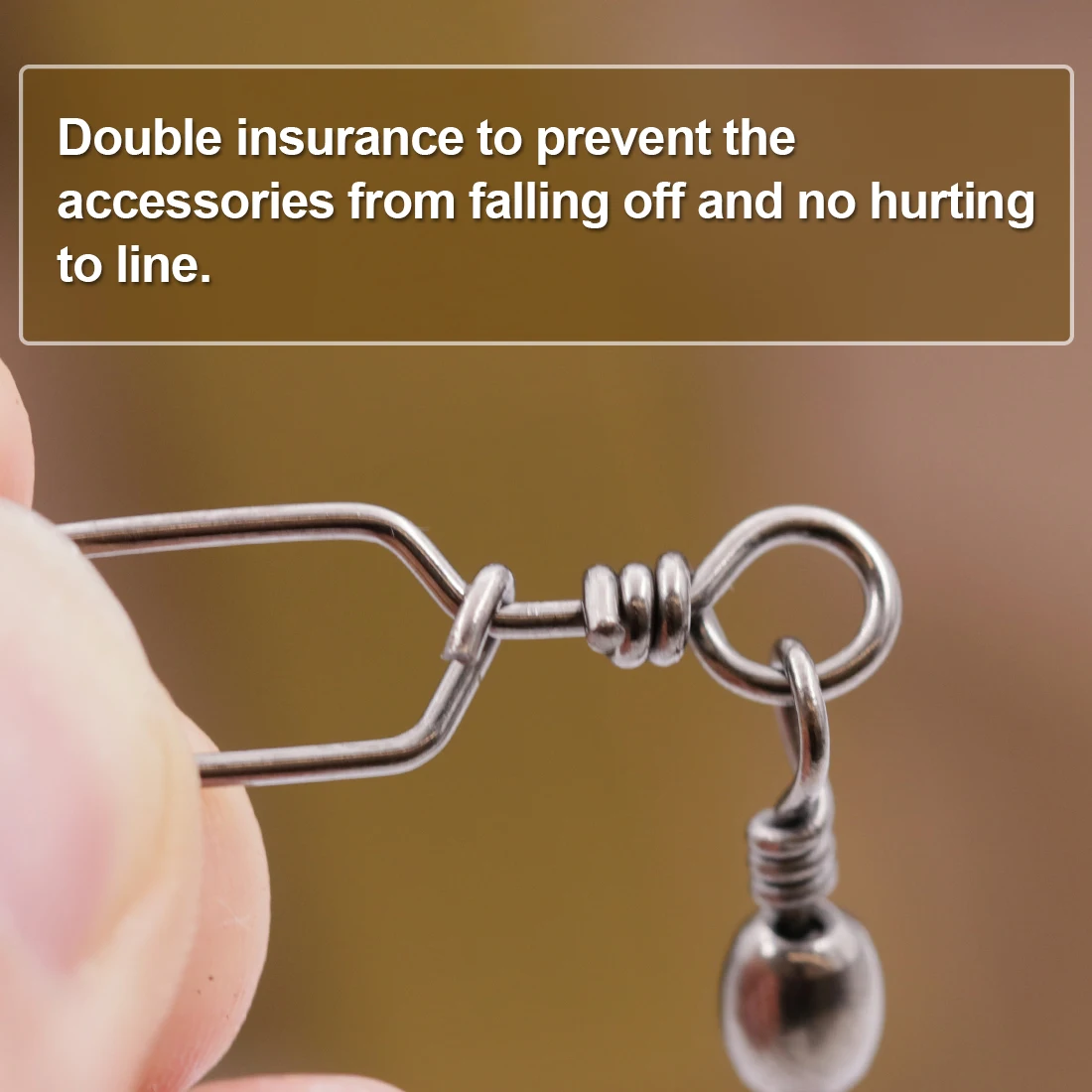 FishTrip 25 uds barril giratorio cuadrado Snap 13 ~ 141 libras pesca Snap con mosquetón conector de pesca de acero inoxidable - imagen 4