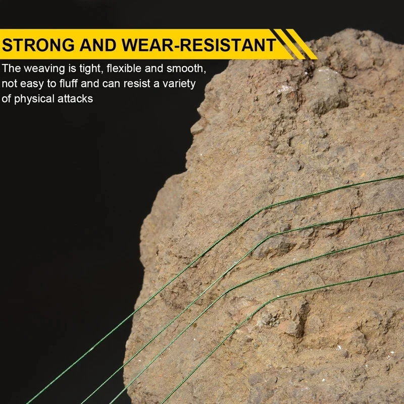 Línea de pesca de revestimiento de alambre trenzado de 4 hebras, hilo líder de monofilamento de 15lb a 76lb, 300M, 1 unidad - imagen 4