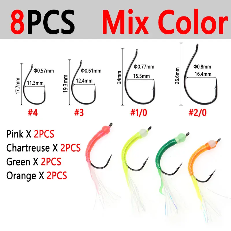 8PCS Mix Color