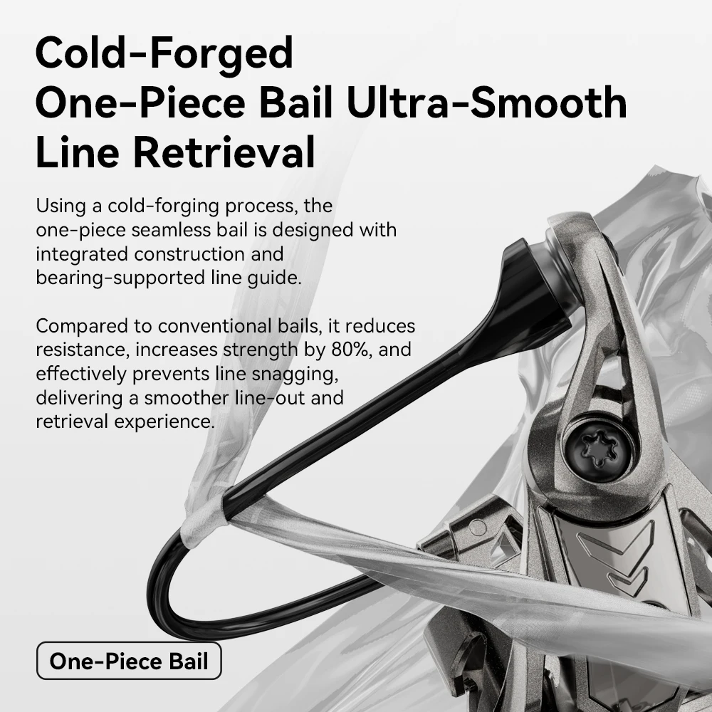 Carrete de pesca KastKing Valiant Eagle Ultra Spinning, arrastre máximo de 6kg, 10 + 1 rodamientos de bolas, relación de engranaje 6,2: 1, línea ligera de doble labio - imagen 5