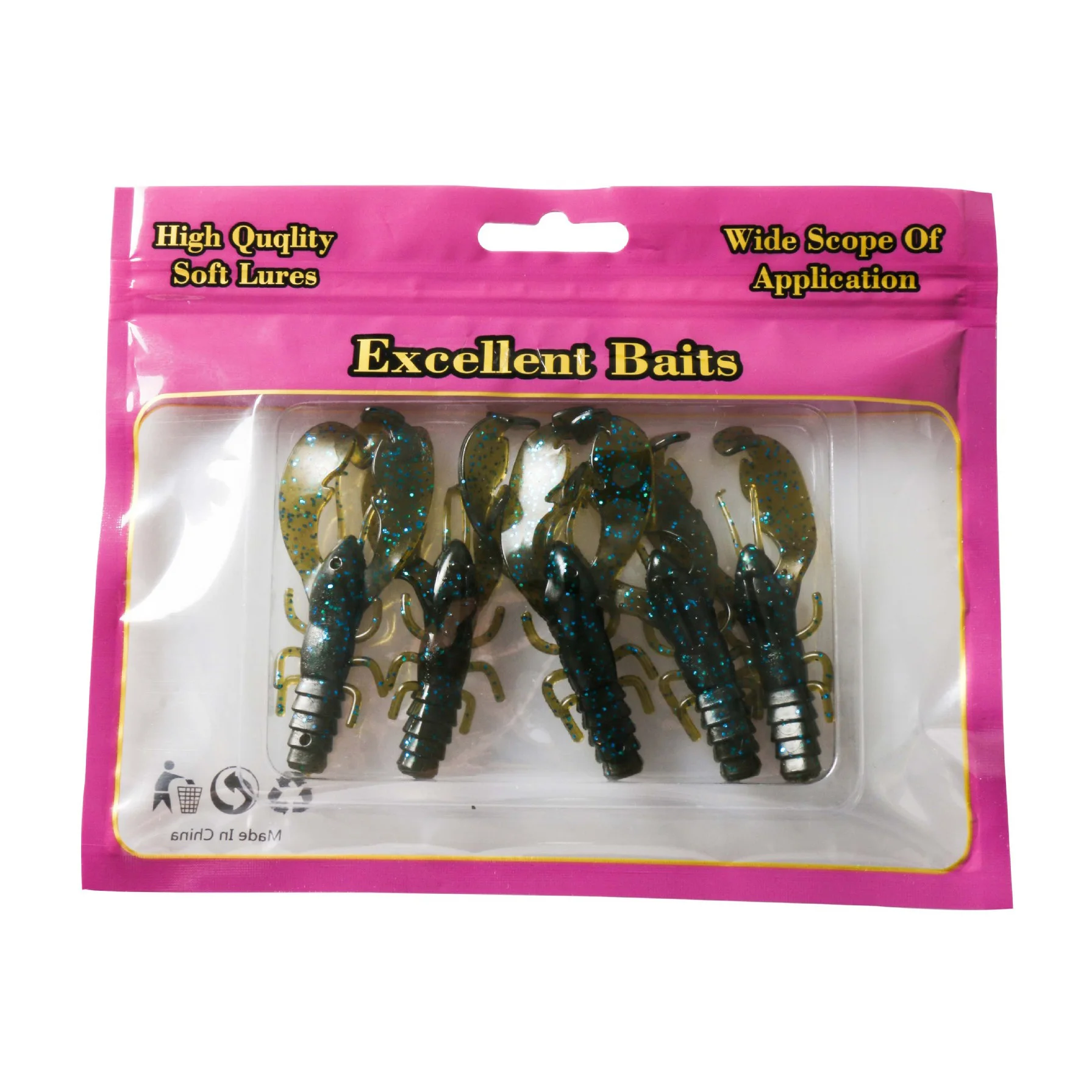 Cebo blando de 5 unids/pack, cebo flotante de camarón de 7cm, cebo biónico Fshing, lubina a rayas - imagen 5