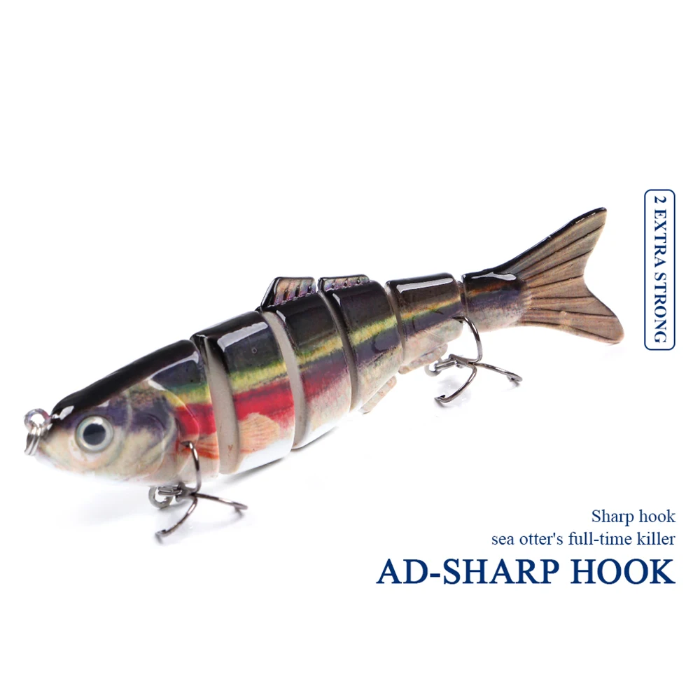 FTK-Señuelos de pesca Wobblers que se hunden, multiarticulados, realistas, para Lucio, Swimbait, Crankbait, pececillo, trucha, lubina, aparejos de cebos de pesca - imagen 3