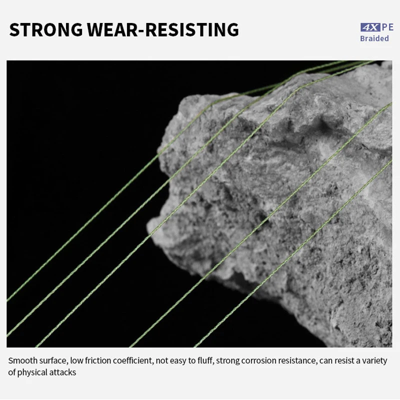 Sedal trenzado para pesca, cuerda multifilamento de 100-300Kg, 3,9 M, 48,5 M - imagen 5