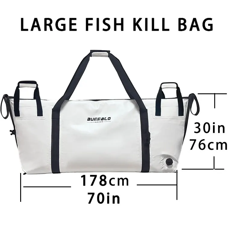 Monster Kill Bag impermeable – Bolsa enfriadora de pesca con cremallera YKK