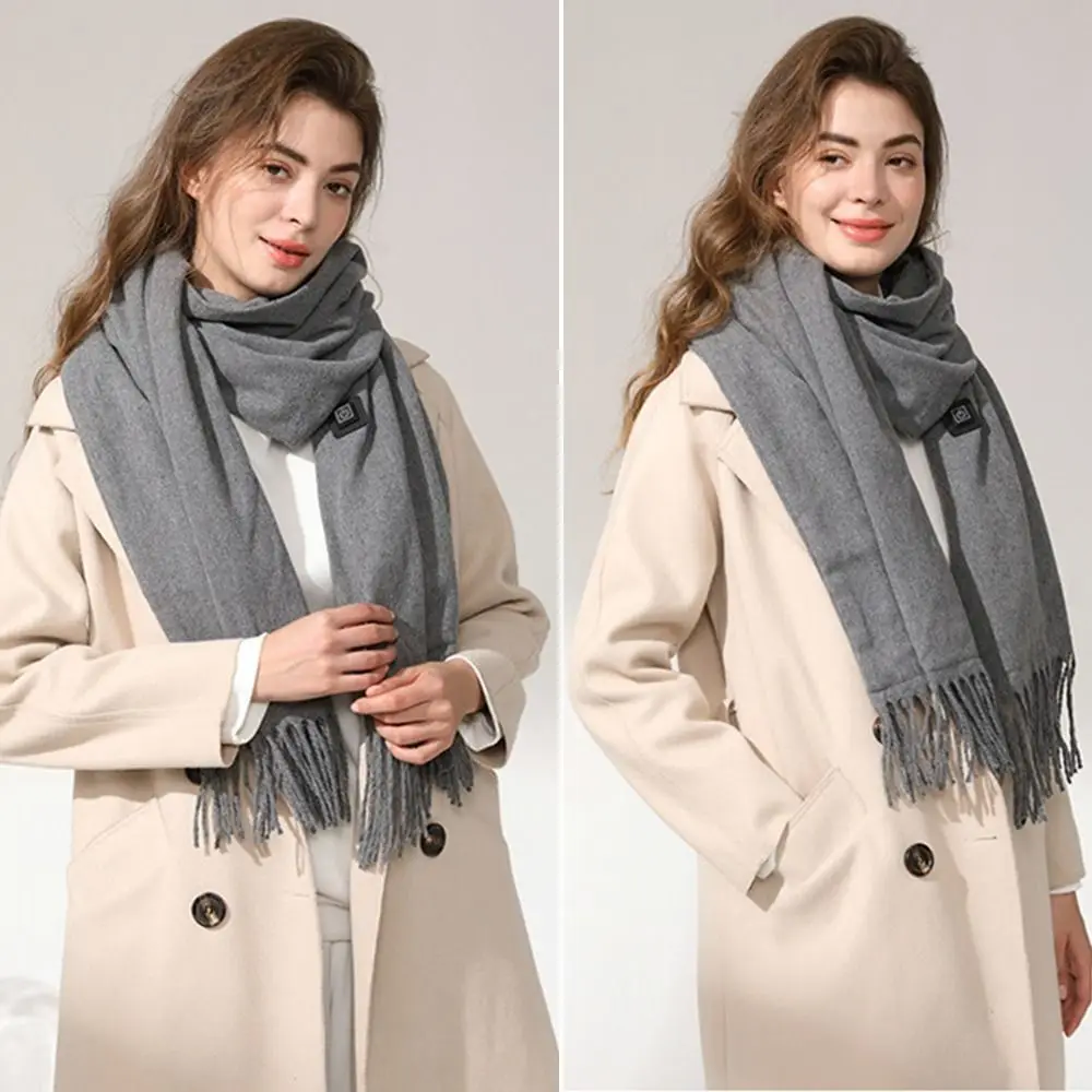 Nueva bufanda calentada eléctrica con carga USB, chal cálido Unisex recargable, calentador eléctrico de invierno con temperatura ajustable creativo - imagen 5