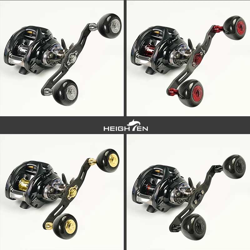 Carrete de Baitcasting HEIGHTEN con doble mango, distancia del eje de 130 mm, accesorio de modificación de perillas de fibra de carbono de 36 mm de diámetro - imagen 2