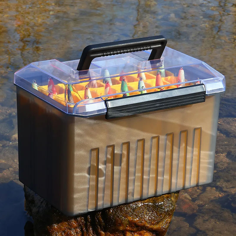 WEIHE caja de pesca portátil para señuelos ABS+PP de madera - imagen 2