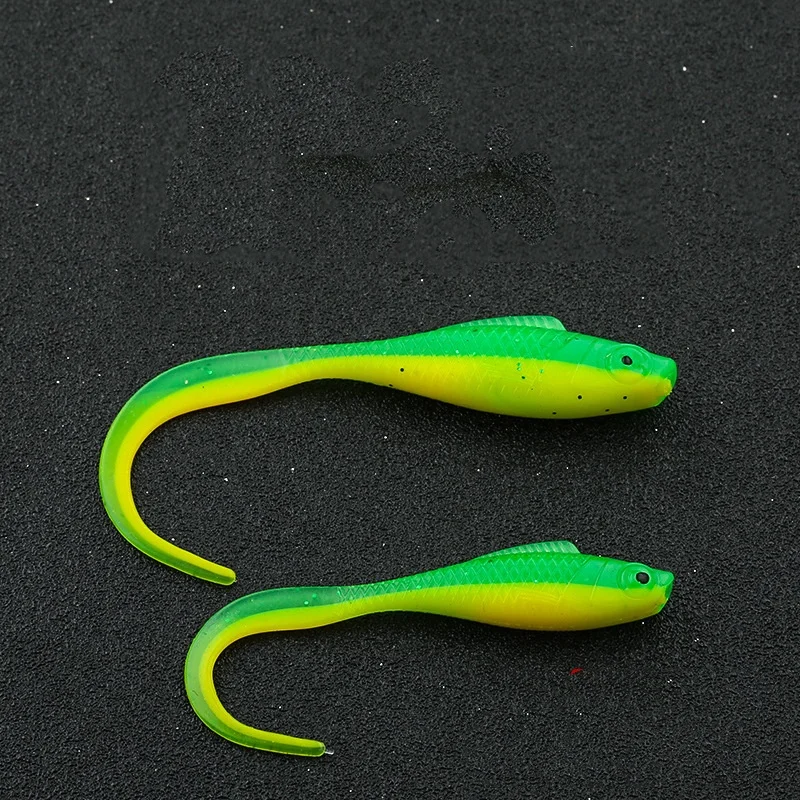 Cola de Hoz Softbait con lentejuelas láser y aroma a pescado - imagen 5