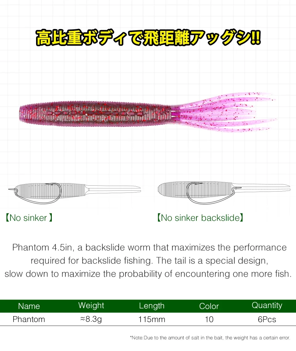 Experimente la máxima sensación de pesca con Phantom 4 sin un gusano de back -flide diseñado para el máximo rendimiento y eficiencia