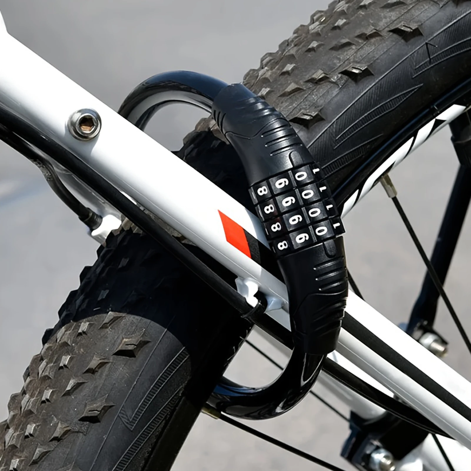 Anillo antirrobo para bicicleta, candado de combinación Universal para bicicleta de montaña, bicicleta eléctrica, accesorios de seguridad portátiles para ciclismo al aire libre - imagen 2