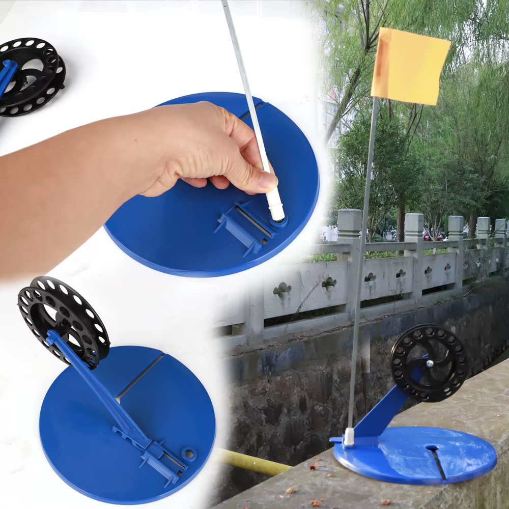 Dimensiones y componentes detallados del equipo de pesca FTK