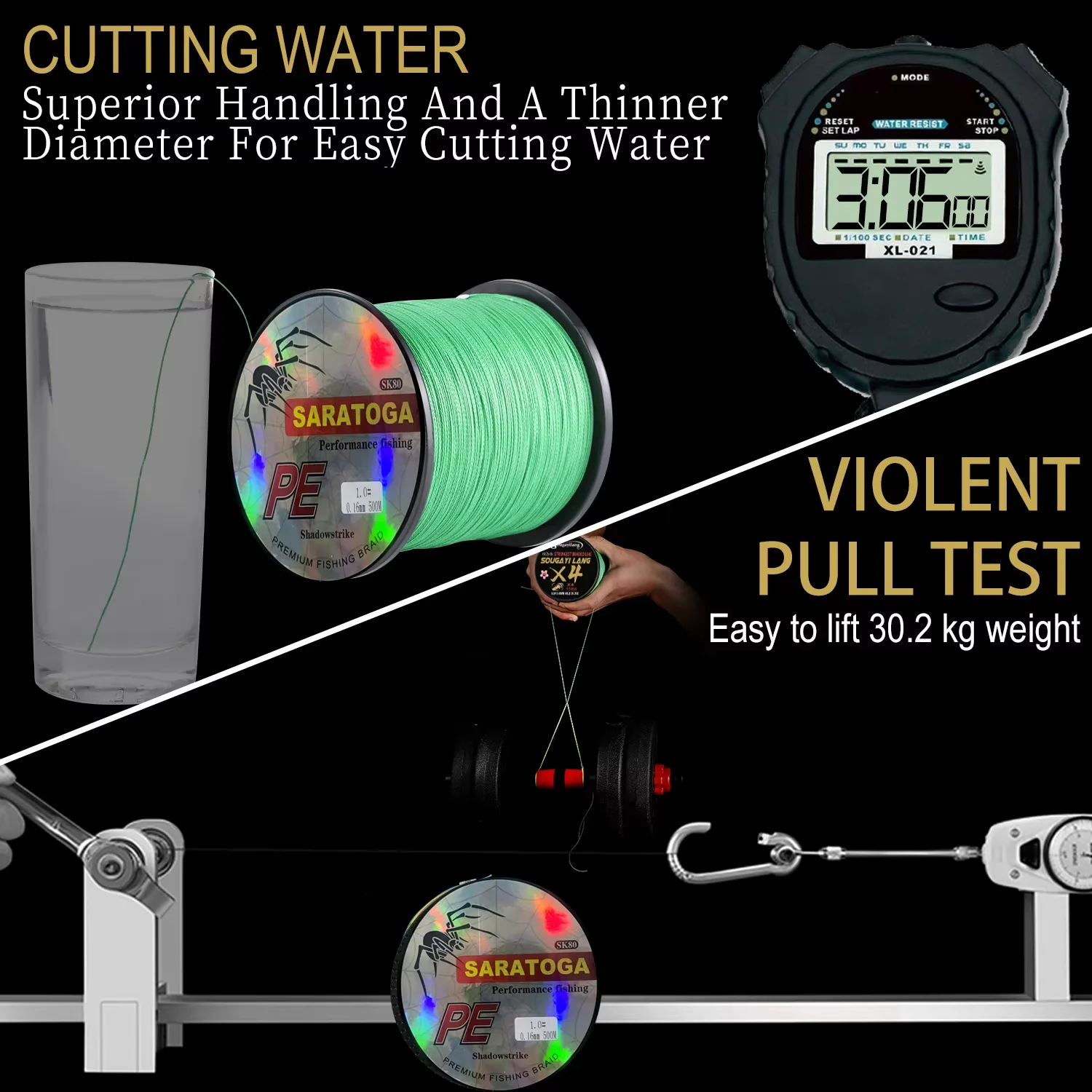 Líneas de pesca trenzadas de PE, alambre superfuerte de 100M, 4 hebras, 18-23LB, multifilamento japonés para agua salada - imagen 3