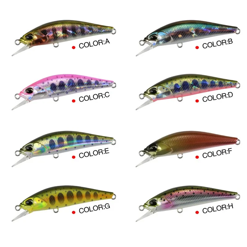 Duo Wobblers hundimiento Minnow Stream señuelo Spearhead Ryuki 50s Jerkbait cebo de pesca Artificial para trucha de lago carpa lubina de boca grande - imagen 4