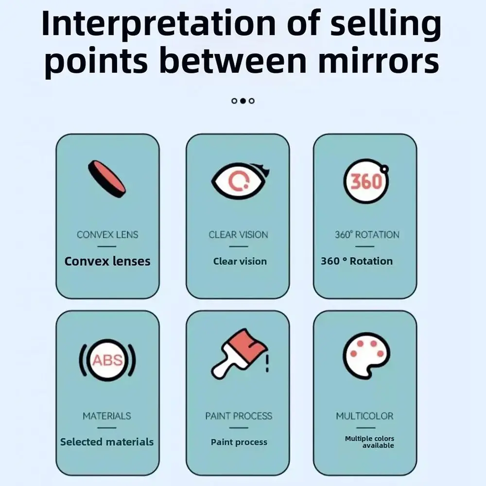 Espejo retrovisor para bicicleta eléctrica, rosca de 8mm, rotación de 360 grados, espejo reflectante convexo para Yadei Lovemai - imagen 3