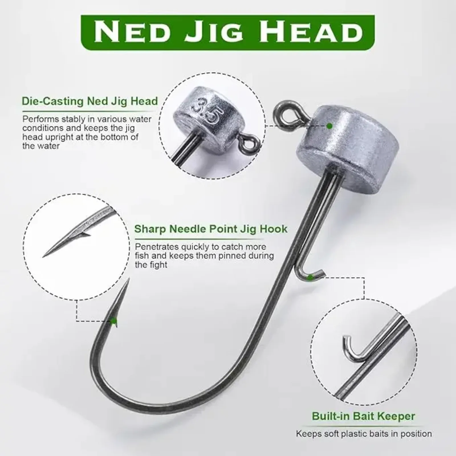 Goture 44 Uds Kit de Señuelos de Pesca blandos juego de señuelos de silicona cebo Artificial gusano con manivela anzuelo de cabeza, accesorios de equipo de pesca - imagen 4