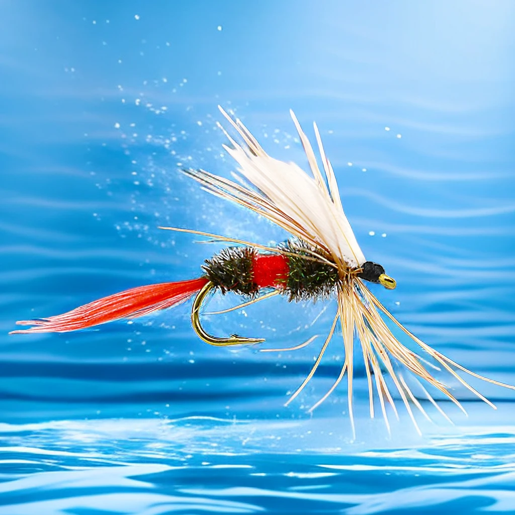 MNFT 10PCS 10 #   Royal Wulff moscas secas para pesca de trucha moscas Coachman pesca aparejos de pesca con mosca - imagen 2