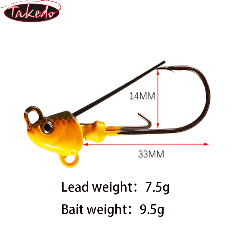 TAKEDO LD09-1 nueva plantilla de goma de silicona Micro Chatterbait Aojin gancho Wobbler Buzzbait Chatter cebos 9,5g para Lucio - imagen 4