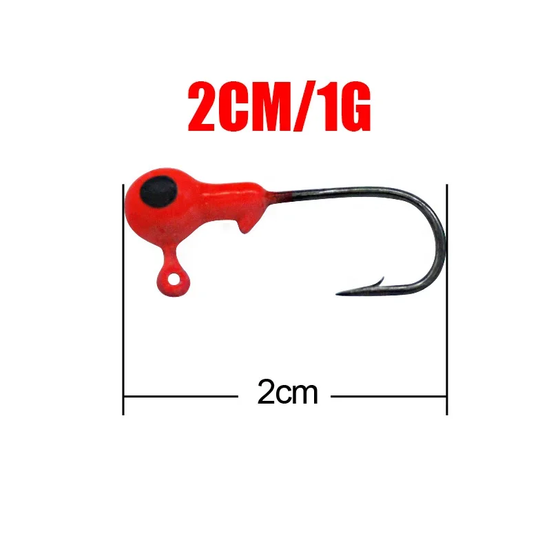 10 Uds. Anzuelo de pesca de 1g, anzuelo con cabeza de anzuelo de plomo con púas para gusano, cebo suave, anzuelos de Jigging, accesorios de pesca de carpa, aparejos - imagen 3