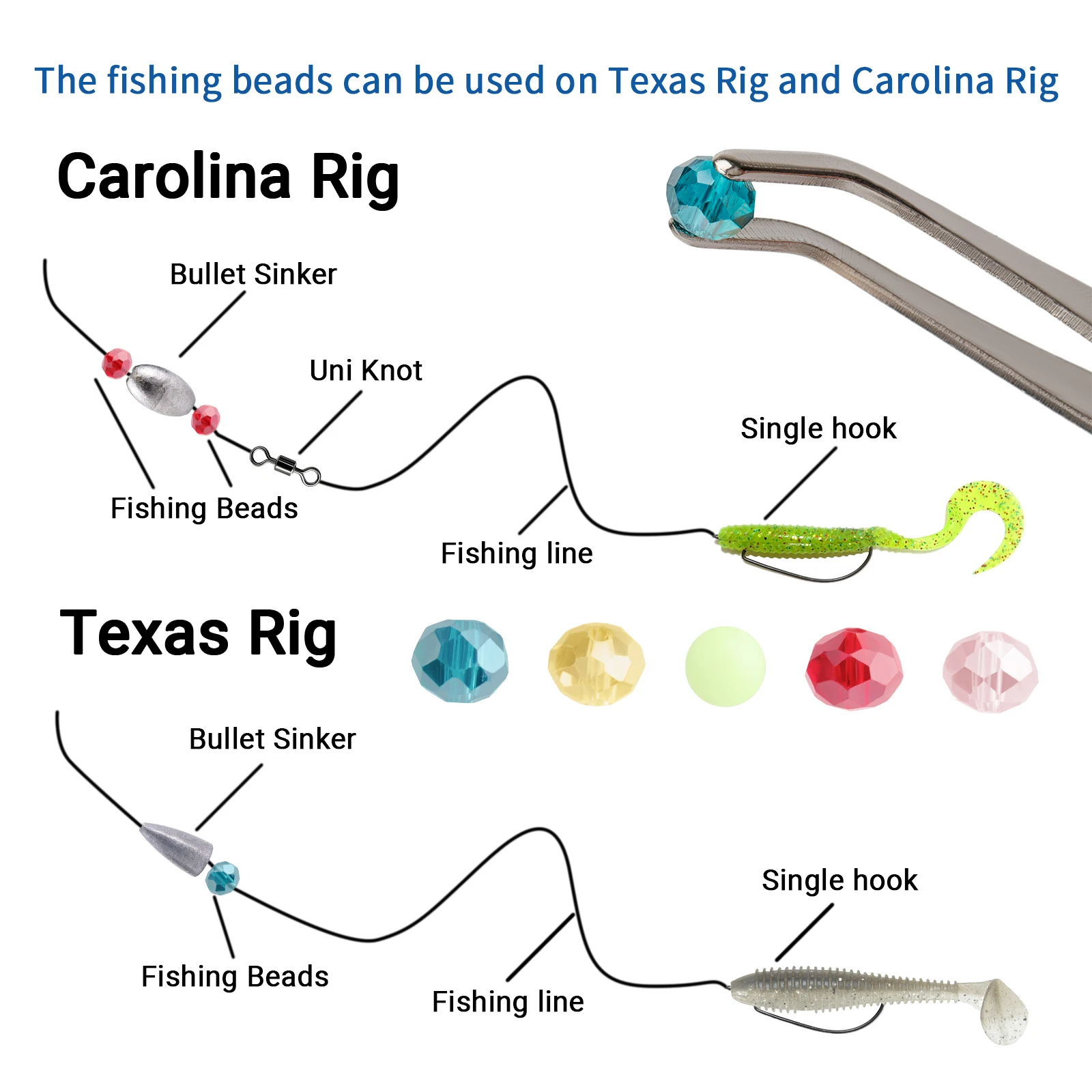 1300 Uds. Cuentas de pesca de 4mm, surtido de plástico, vidrio, brillo luminoso, cuentas de pesca, mezcla de colores, aparejo Carolina, accesorios de aparejos Texas - imagen 3