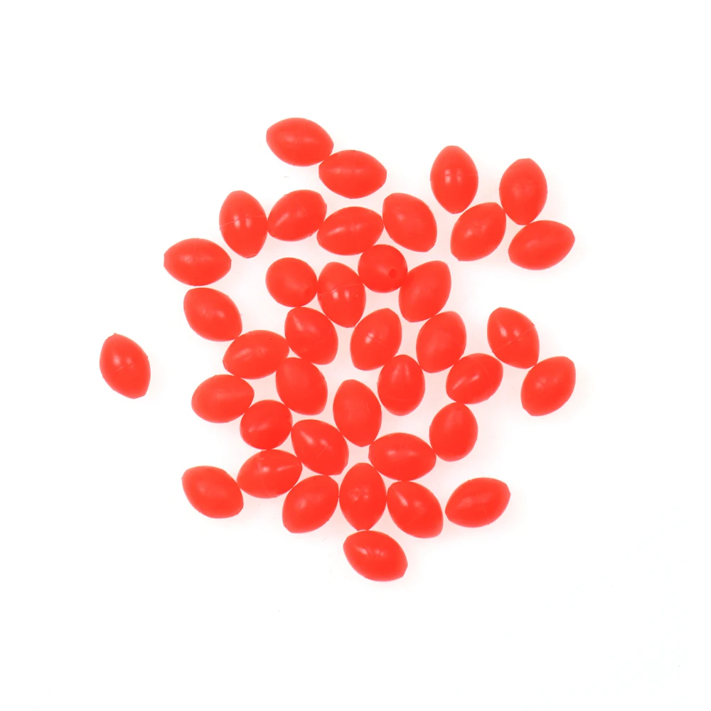 LIONRIVER 100 Uds cuentas luminosas frijoles espaciales de pesca bolas flotantes de goma suave ovaladas luz brillante para accesorios de pesca al aire libre - imagen 4