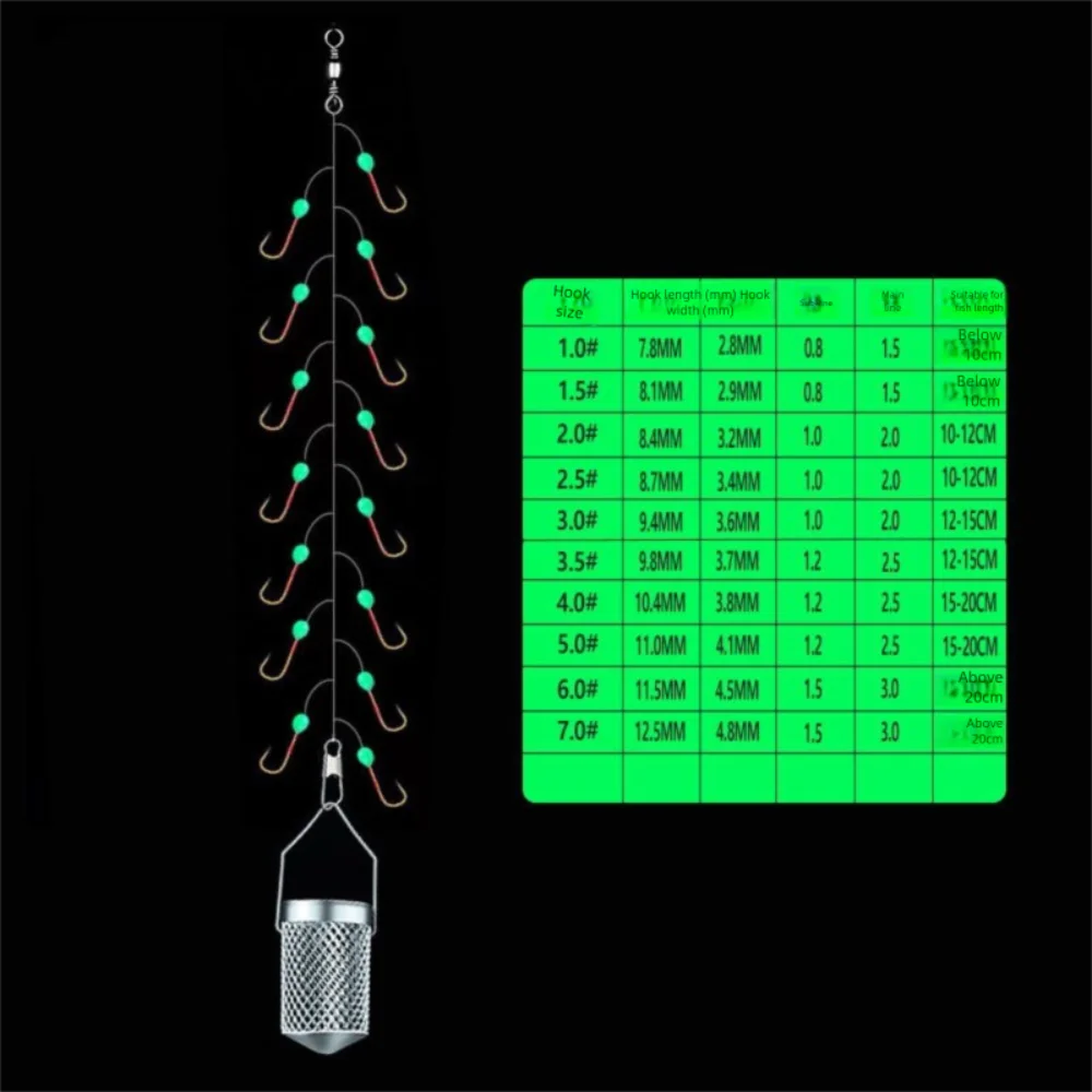 Anzuelo de cuerda Anzuelo de pesca luminoso 1 # -7 #   Gancho Metal cebo jaula Wobbler cebo duro calidad profesional duro Bai profesional Minnow - imagen 4