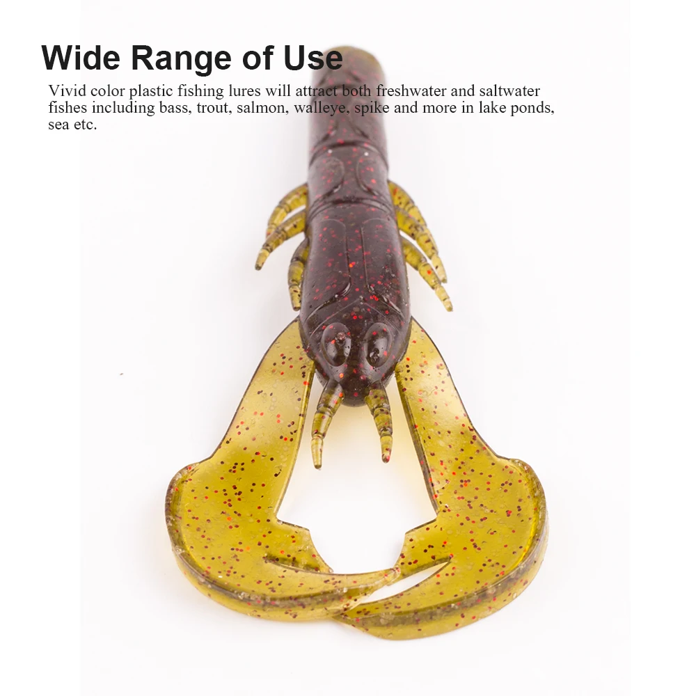 Hanlin 8 Uds 10CM 9G cangrejo señuelo de pesca suave camarones langosta langoustine Swimbait aroma cebo Artificial Lucio aparejos de lubina - imagen 3