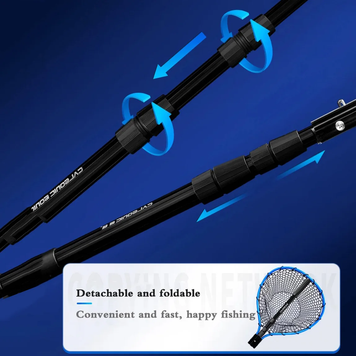 Red portátil de mano larga para pesca en el mar, redes de señuelo plegables, ultraligeras de bolsillo para pesca de fundición de peces grandes, herramientas de malla de silicona - imagen 5