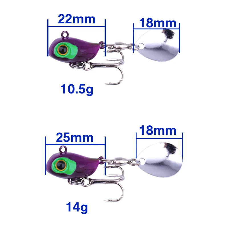 FJORD 10,5g 14g cebo giratorio VIB señuelo de pesca rodamiento de alta velocidad Swimbait agua dulce agua salada efecto UV cebos artificiales artículos - imagen 3
