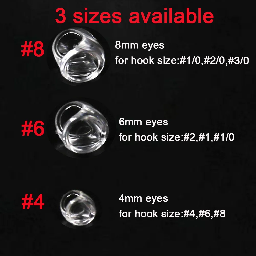 LIONRIVER-Ojos de pesca de simulación 3D 4D, señuelo de pesca, cebo de pececillo Artificial, aparejos de pesca de ojo DIY - imagen 3