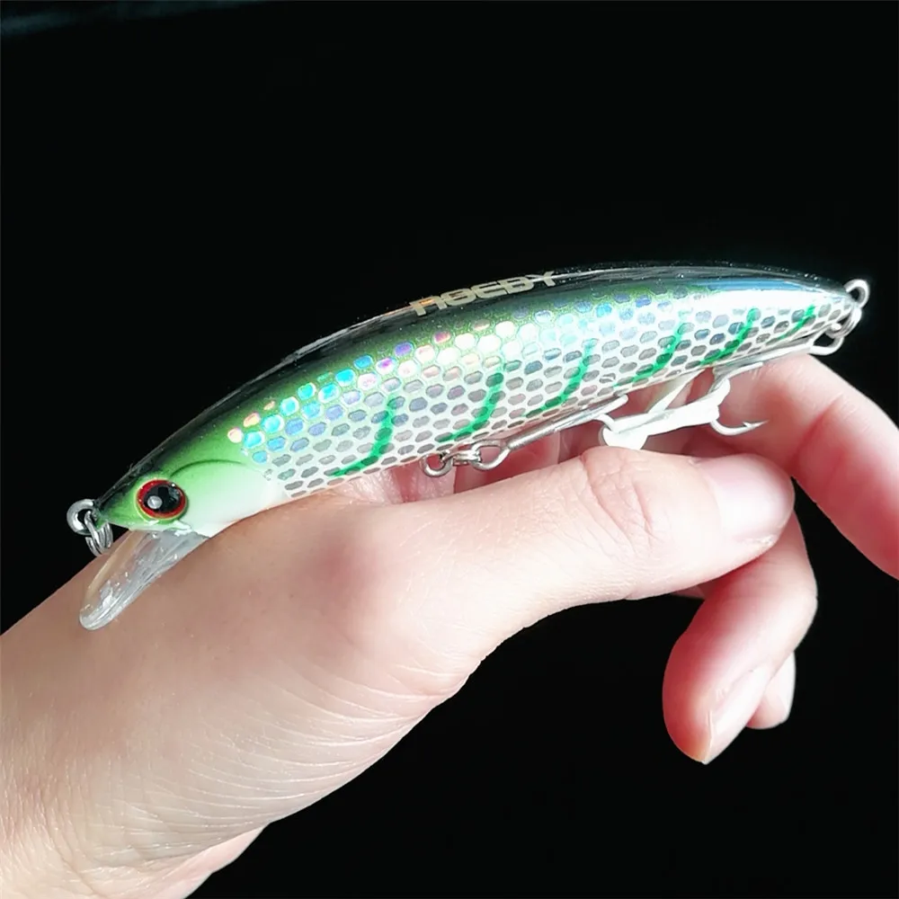 NOEBY-Señuelos de Pesca de agua salada, cebos duros de fundición larga para pececillos, 90mm, 29g, trucha, Lucio, río, lago, Jerkbait, 4 piezas - imagen 3