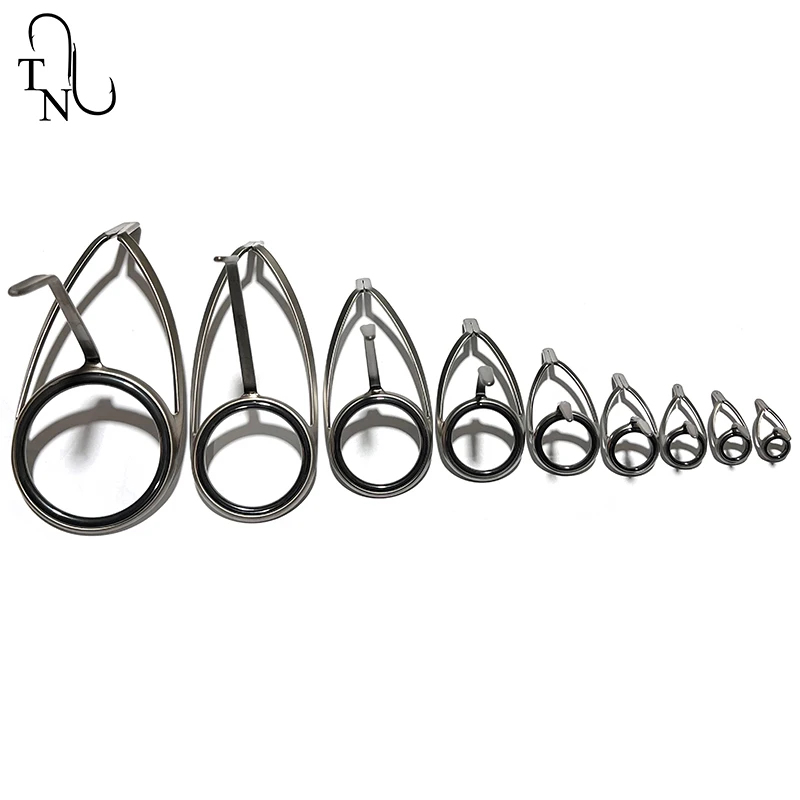 TN90 TU KWLSG anillo SIC color humo mate 6 - 50 #   Guía de caña de pescar, componentes de surf de carpa, construcción de caña, accesorios de caña DIY - imagen 2