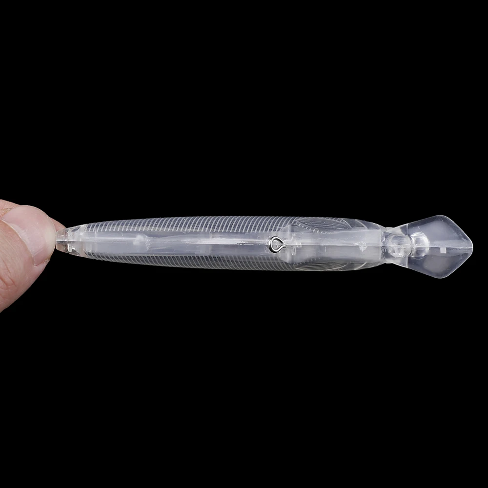 Chan'sHuang, 10 Uds., cebo en blanco sin pintar, 120mm, 14g, ataúd con Flash interior, factura de buceo, pececillo, señuelo de pesca Artificial hecho a mano DIY - imagen 5