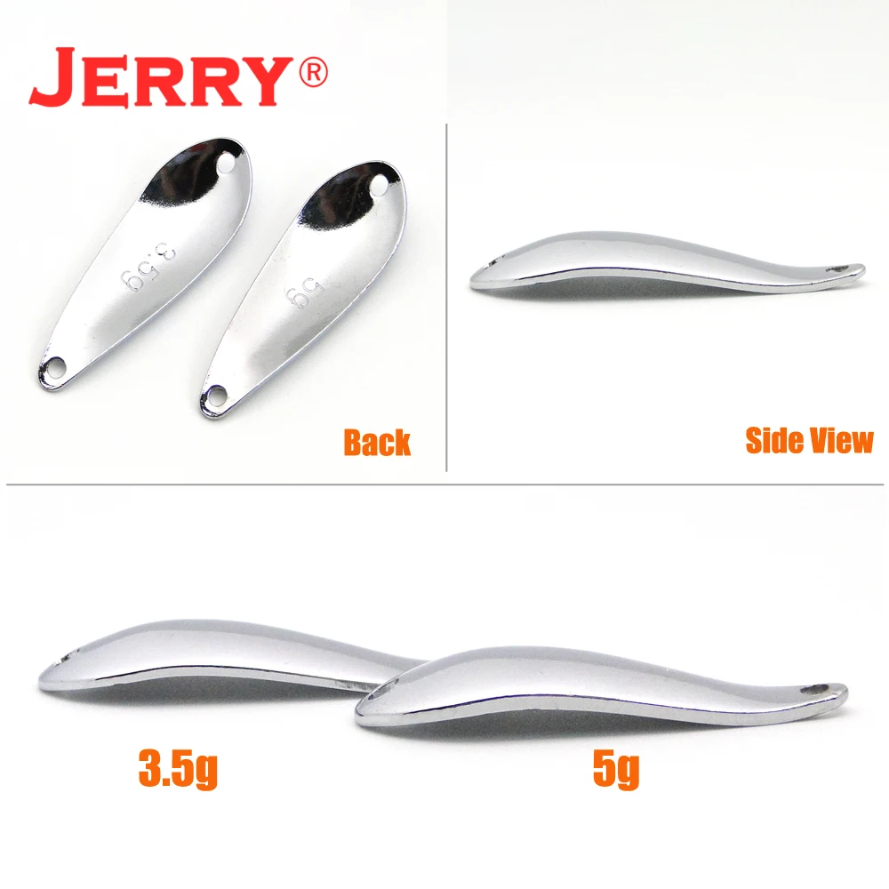 Jerry Aries 1,4g 1,9g 2,6g 3,4g 4,6g Micro cucharas de pesca en blanco sin pintar fundición de Metal cebo duro área de lago trucha cuchara señuelos - imagen 3